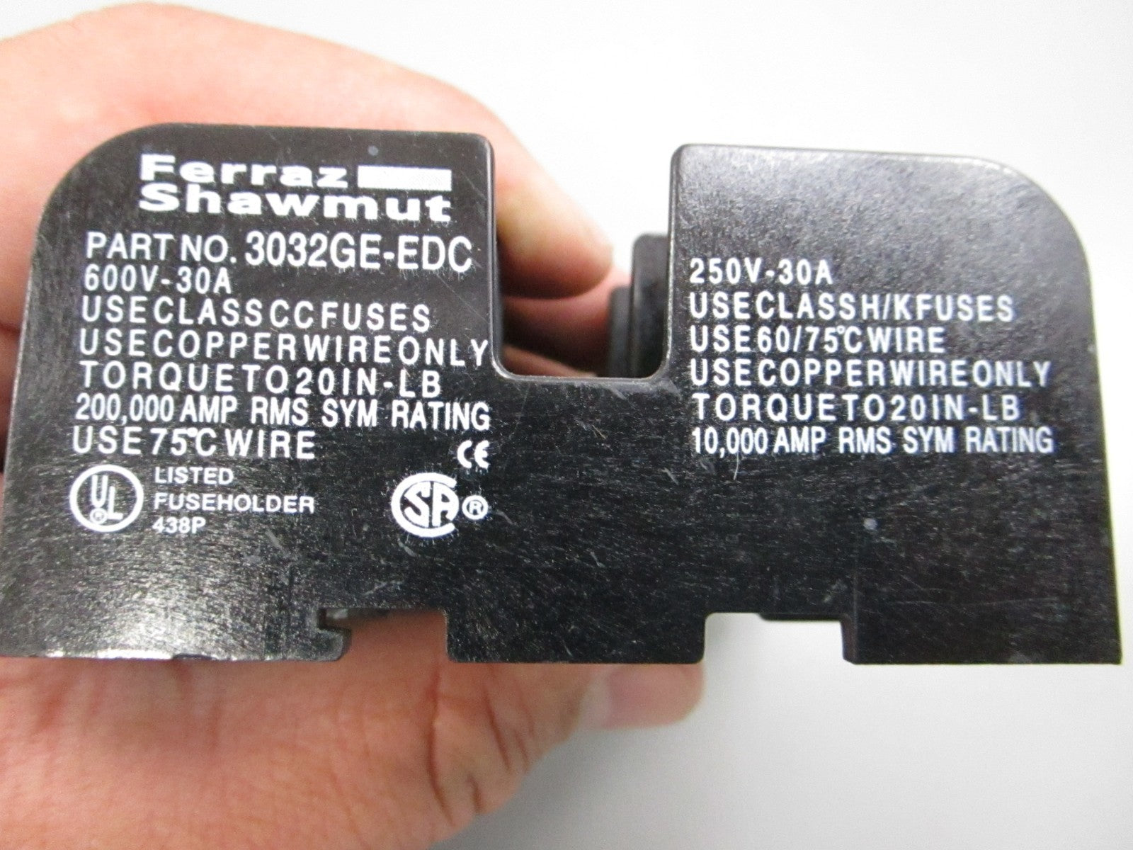 NEW OEM 3032GE-EDC Ferraz-Shawmut Fuse Block 0810