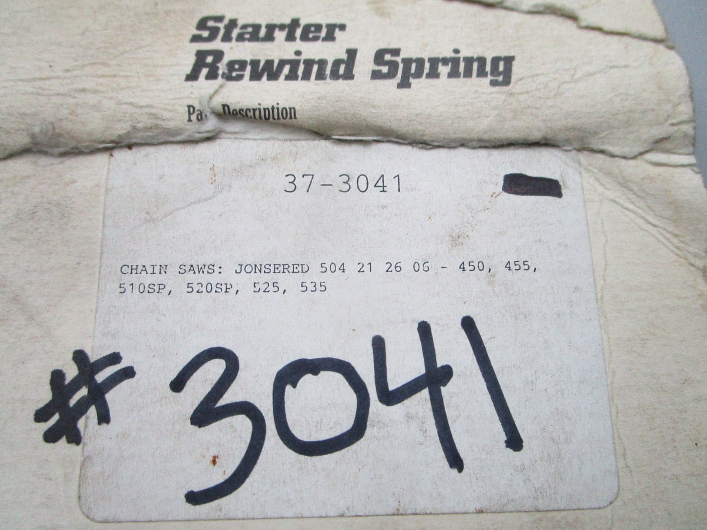 NEW 37-3041 Rotary Starter Rewind Spring 0810
