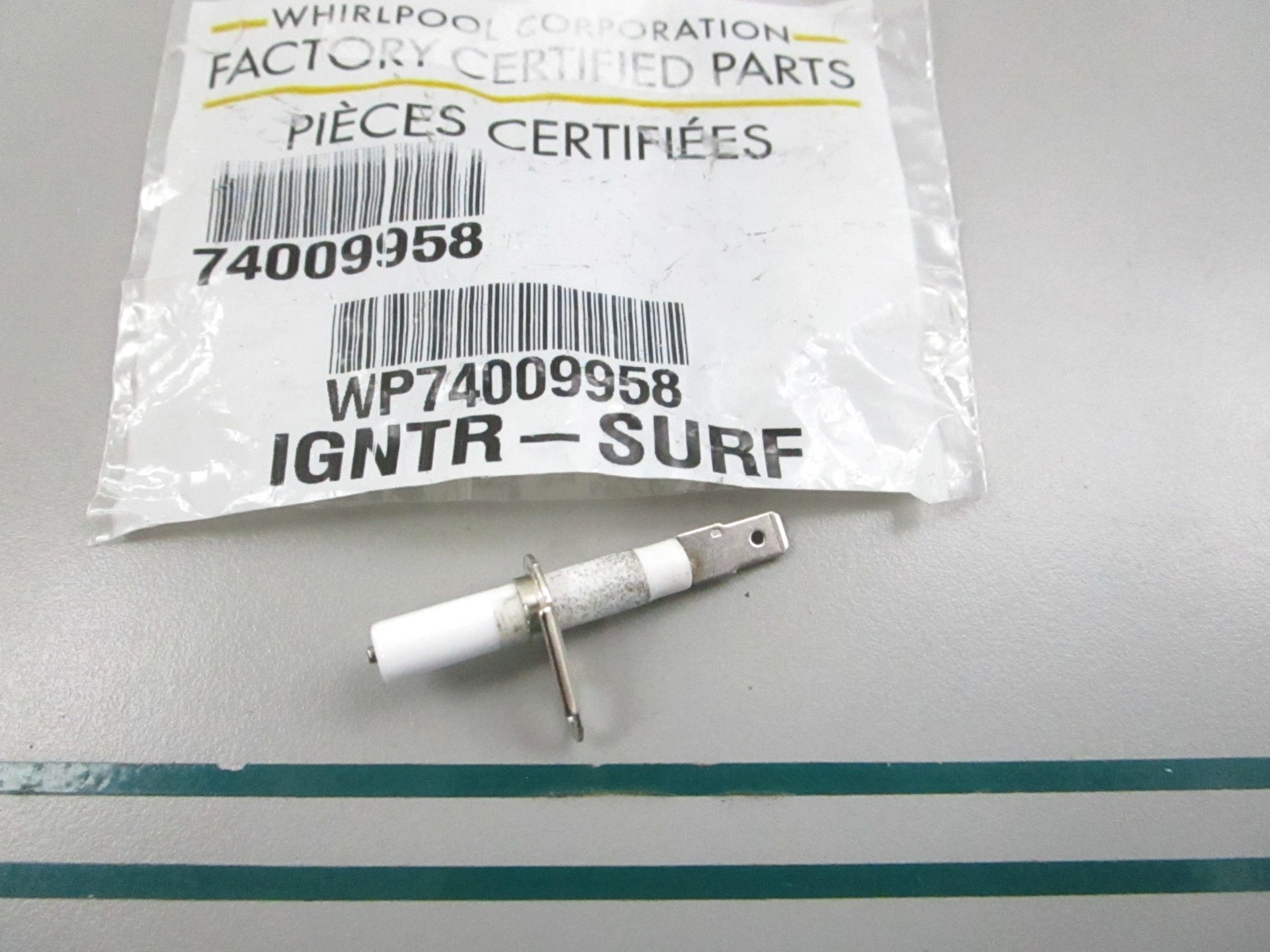 NEW OEM WP74009958 Whirlpool Ignitor 0810