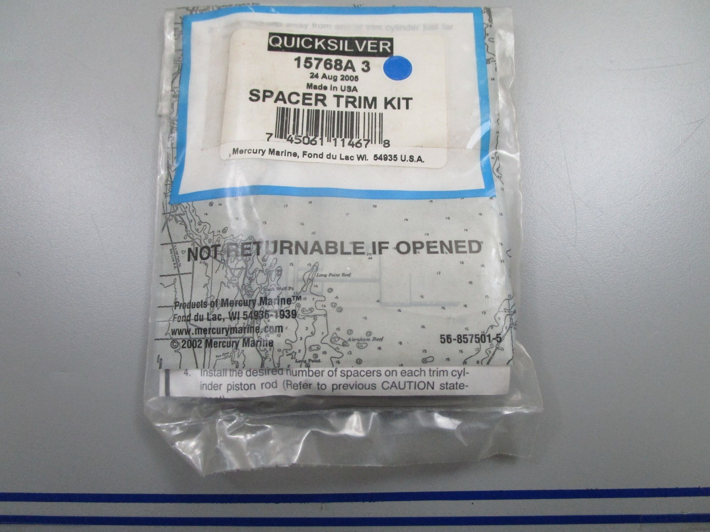 *NEW OEM* 0810 Mercury Quicksilver Spacer Trim Kit 15768A 3