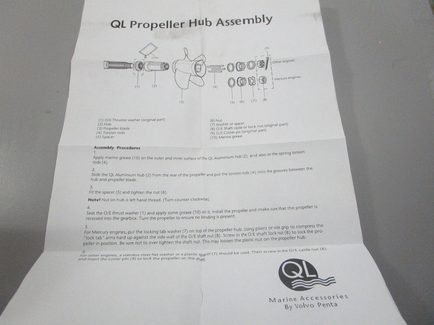 NEW 41102354 For: Evinrude 45-150HP QL Marine Hub Kit 0810