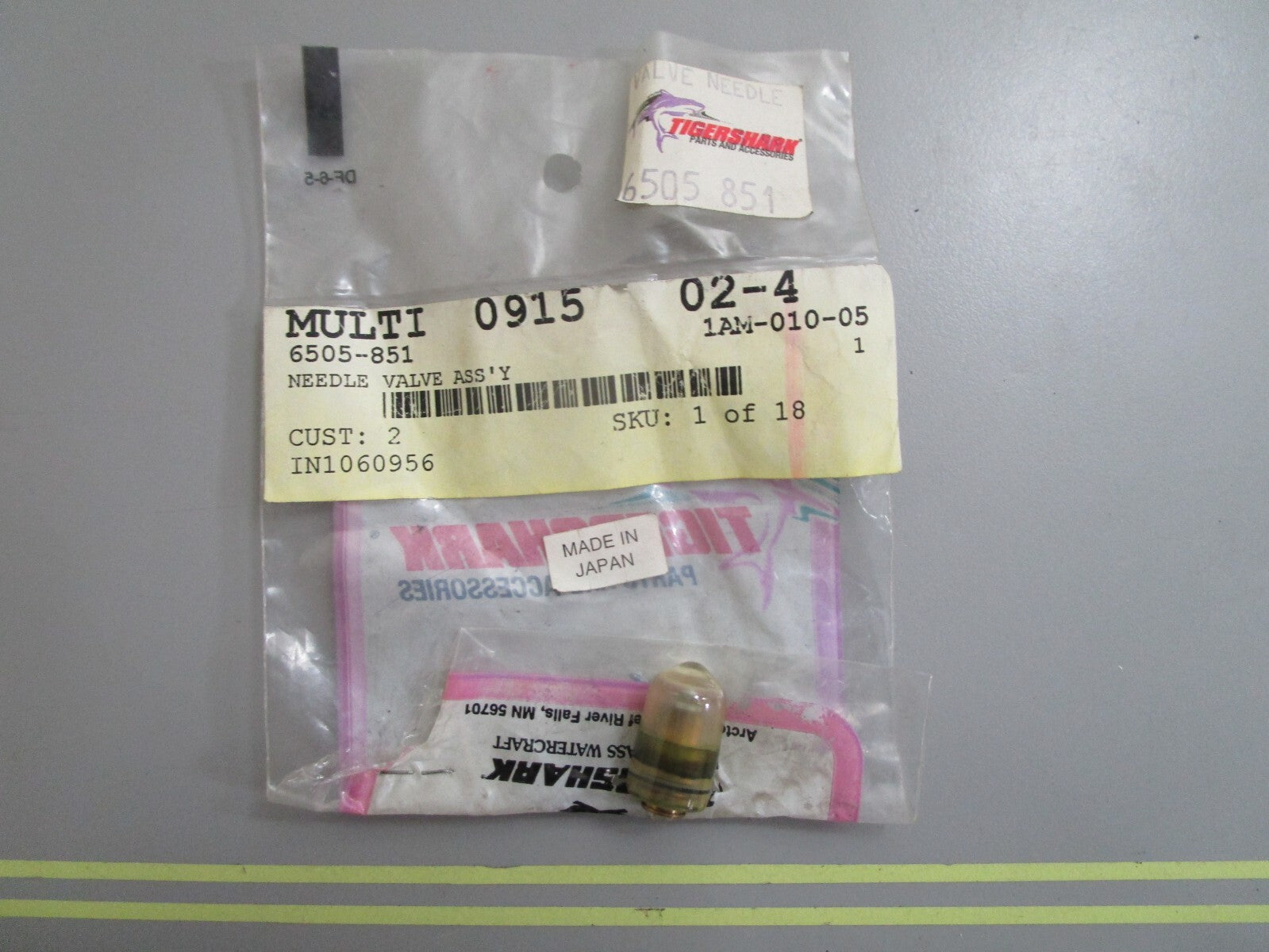 *NEW OEM* 0810 Arctic Cat Tigershark Needle Valve Assembly 6505-851