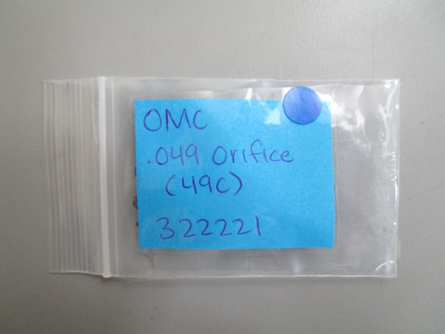 *NEW OEM* (LOT OF 3) 0770 OMC Johnson Evinrude .049 Orifice (49c) 322221 0322221