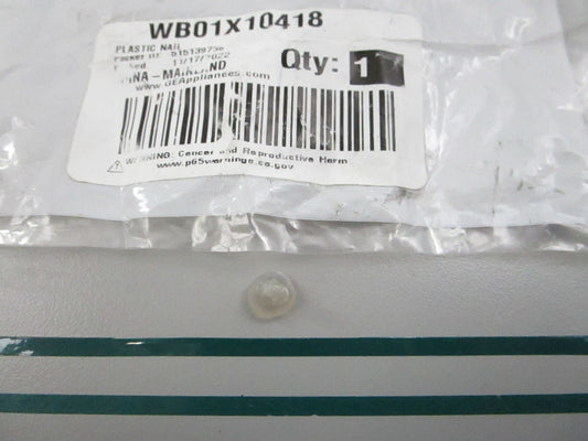 GE NEW OEM Plastic Nail Fastener WB01X10418 Range Oven Stove 0810