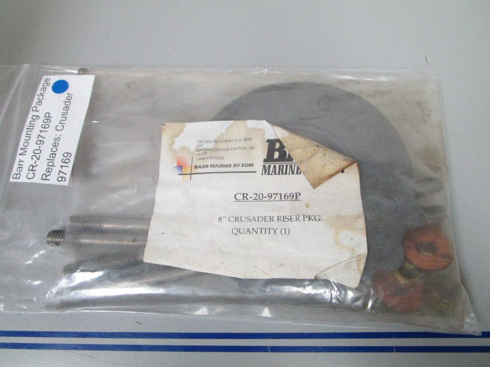 *NEW* 0720 Barr Mounting Hardware Package CR-20-97169P Replaces: Crusader 97169