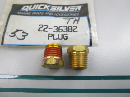 Mercury NEW OEM Brass Pipe Plug 22-36382 1/4-18 NPT NOS Part (LOT OF 2) 0810