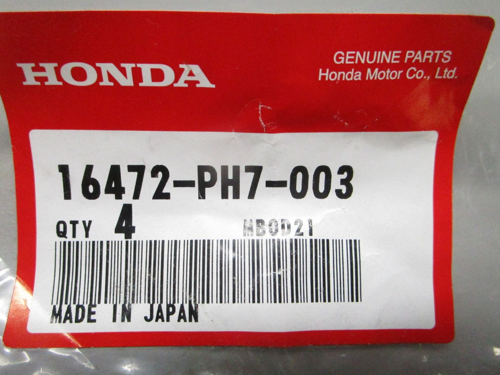 *NEW OEM* 0820 Honda Seal Ring 16472-PH7-003