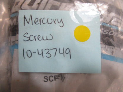 *NEW OEM* (LOT OF 6) 0810 Mercury Quicksilver Screw 10-43749