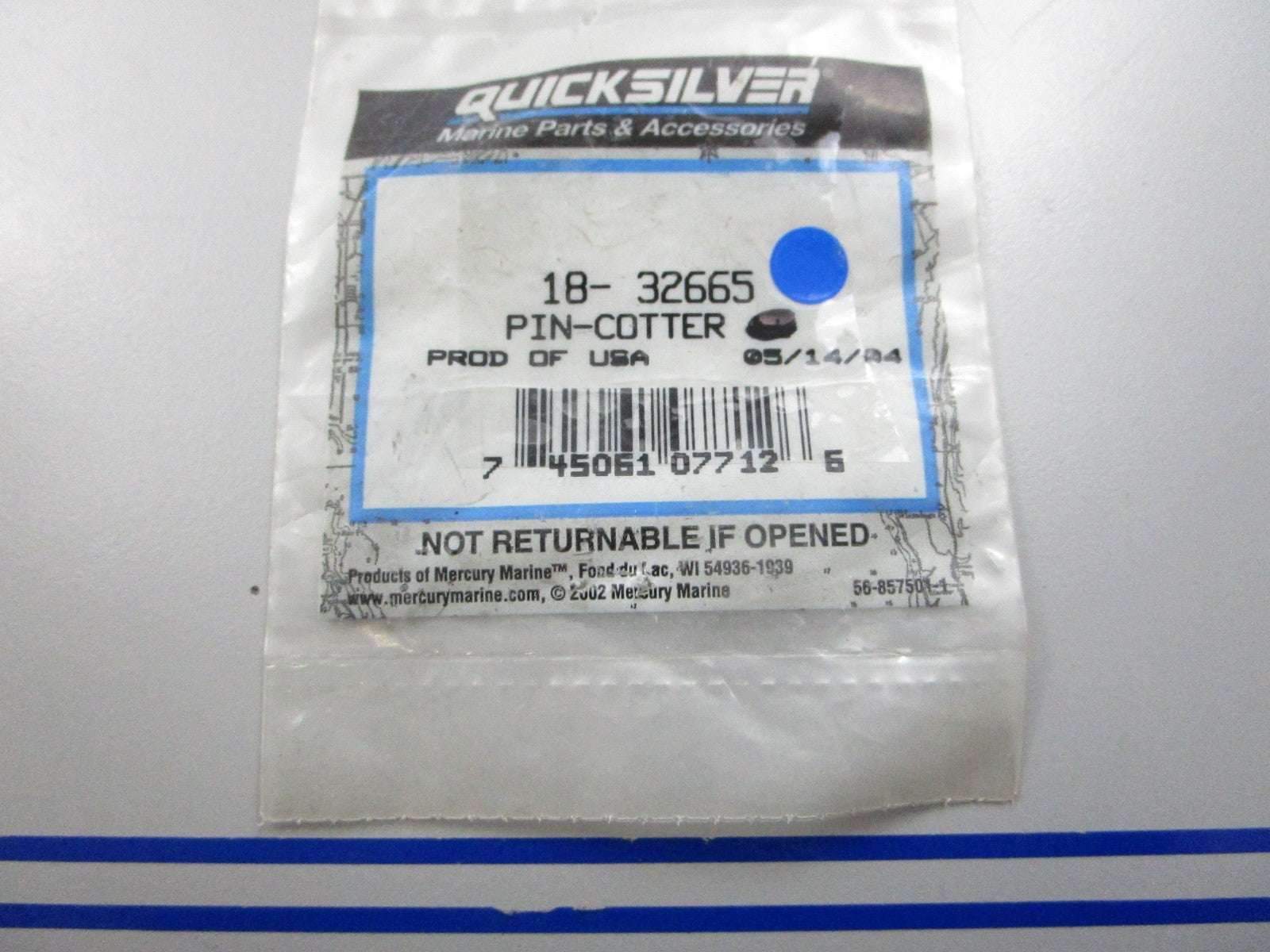 *NEW OEM* (LOT OF 2) 0810 Mercury Quicksilver Cotter Pin 18-32665