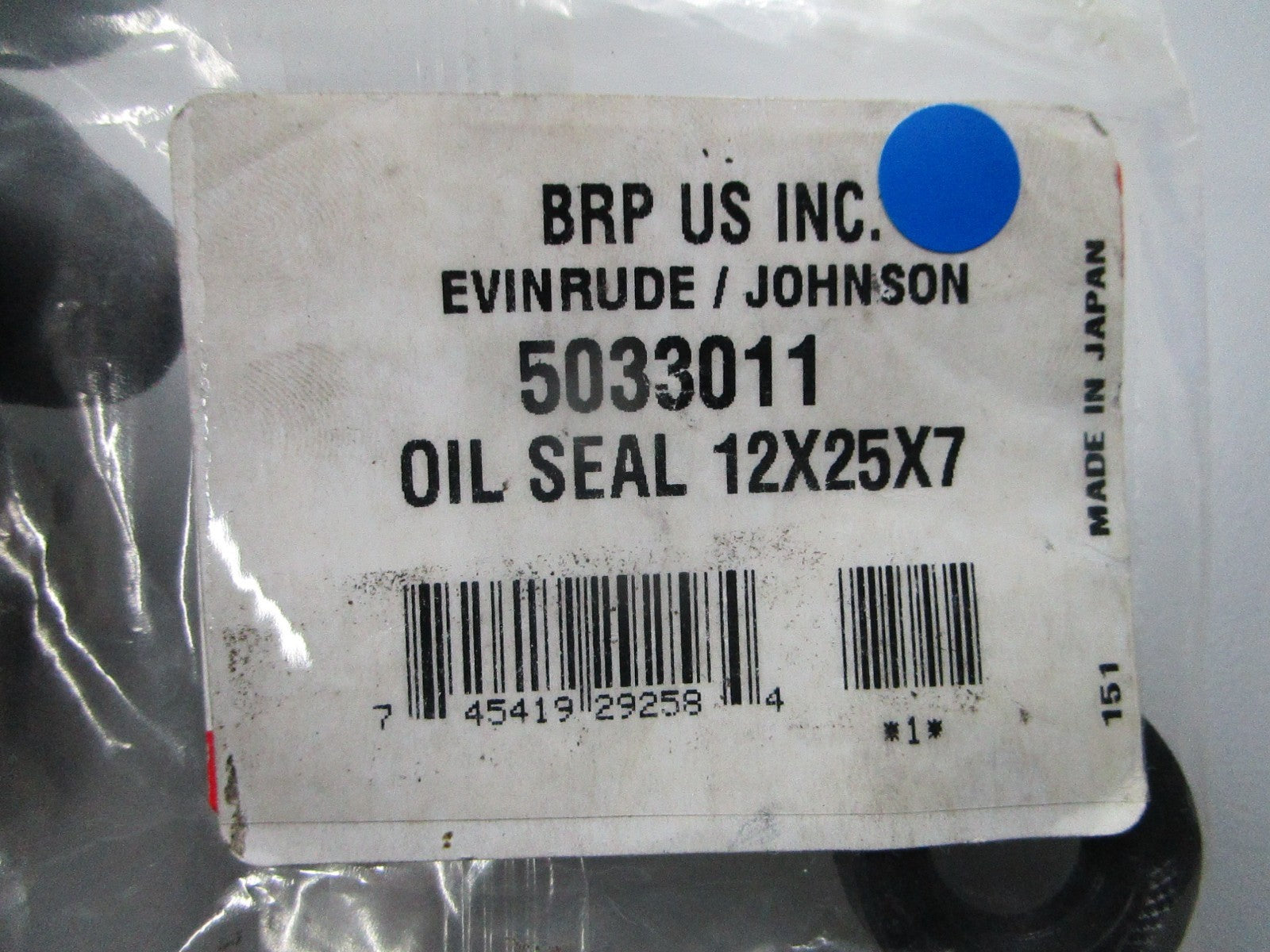 *NEW OEM* 0810 OMC Johnson Evinrude 12 x 25 x 7 Oil Seal 5033011