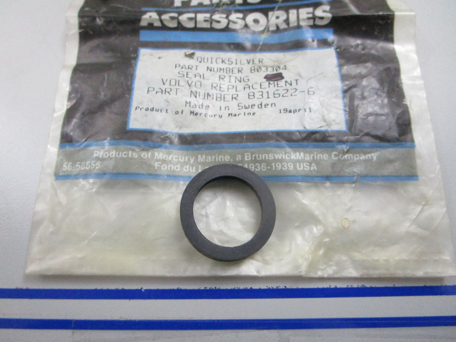 *NEW OEM* 0810 Mercury Quicksilver Seal Ring 803304 Replaces: Volvo 831622-6