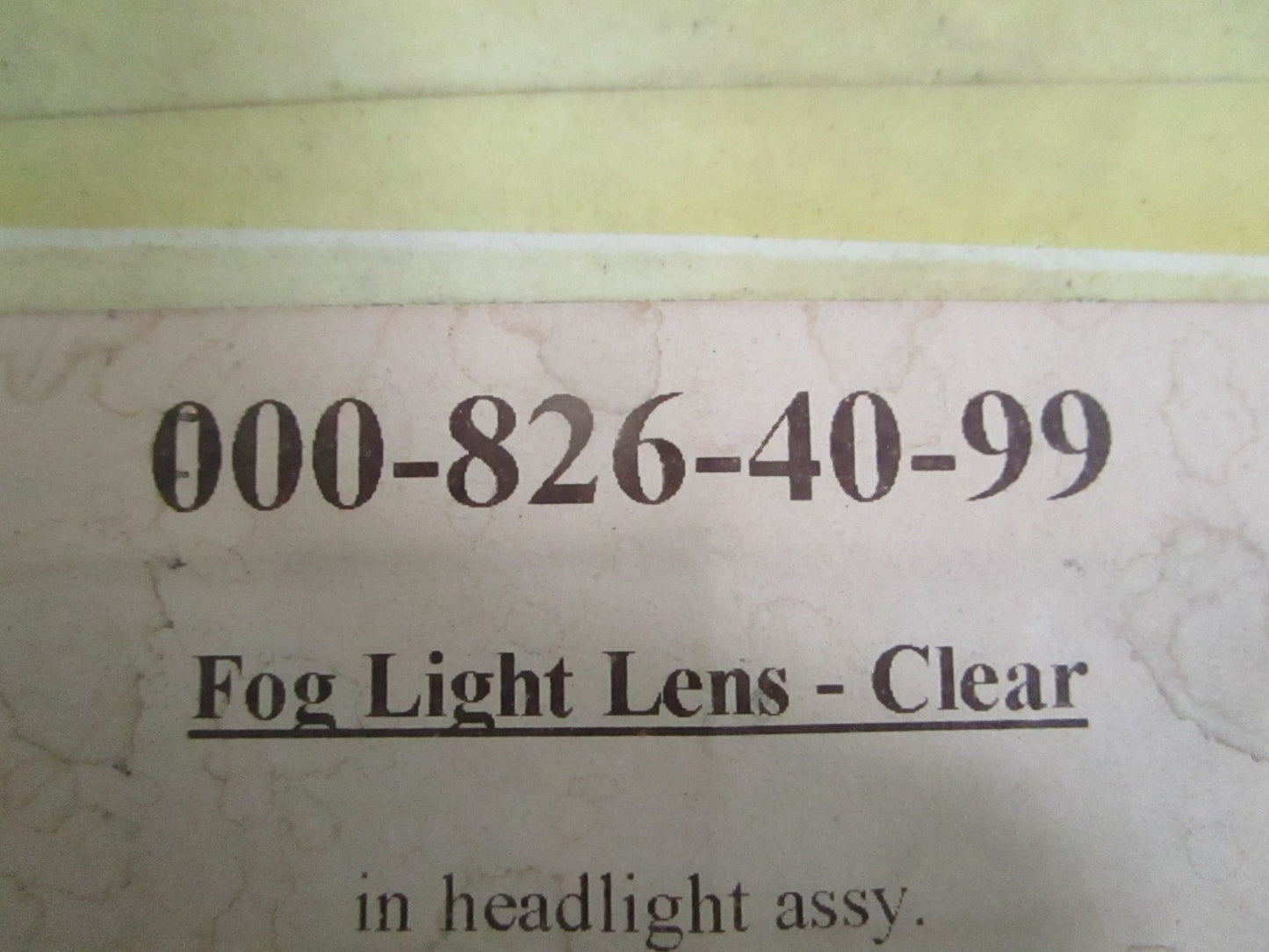 NEW OEM 0008264099 1305301046 Mercedes-Benz Bosch Fog Light Lens 0820