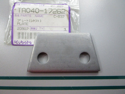 NEW OEM TA040-17262 Kubota Plate 0810