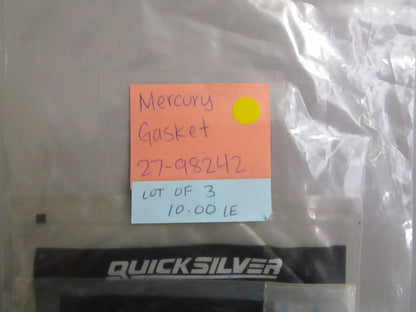 *NEW OEM* (LOT OF 3) 0810 Mercury Quicksilver Gasket 27-98242
