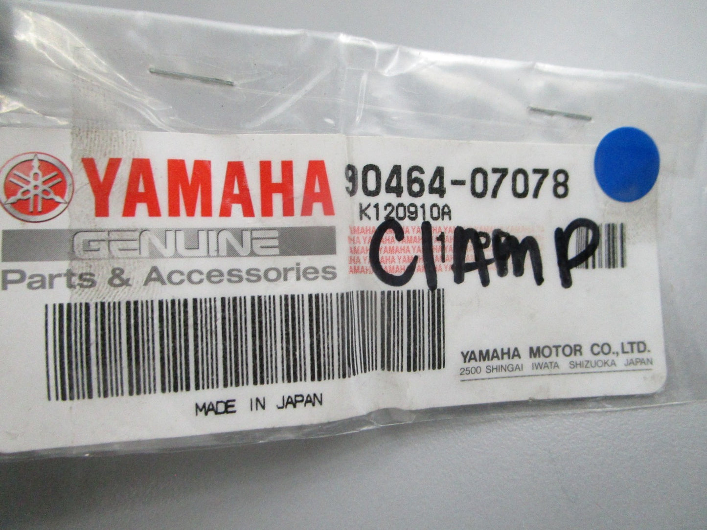 NEW OEM 90464-07078 Yamaha Clamp 0810