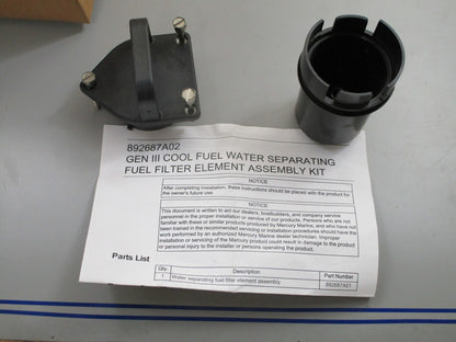 *NEW OEM* 0820 Mercury Quicksilver Filter Cartridge Assy 892687A02