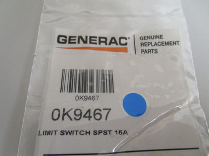 *NEW OEM* 0720 Generac 16 AMP Limit Light Switch 0K9467