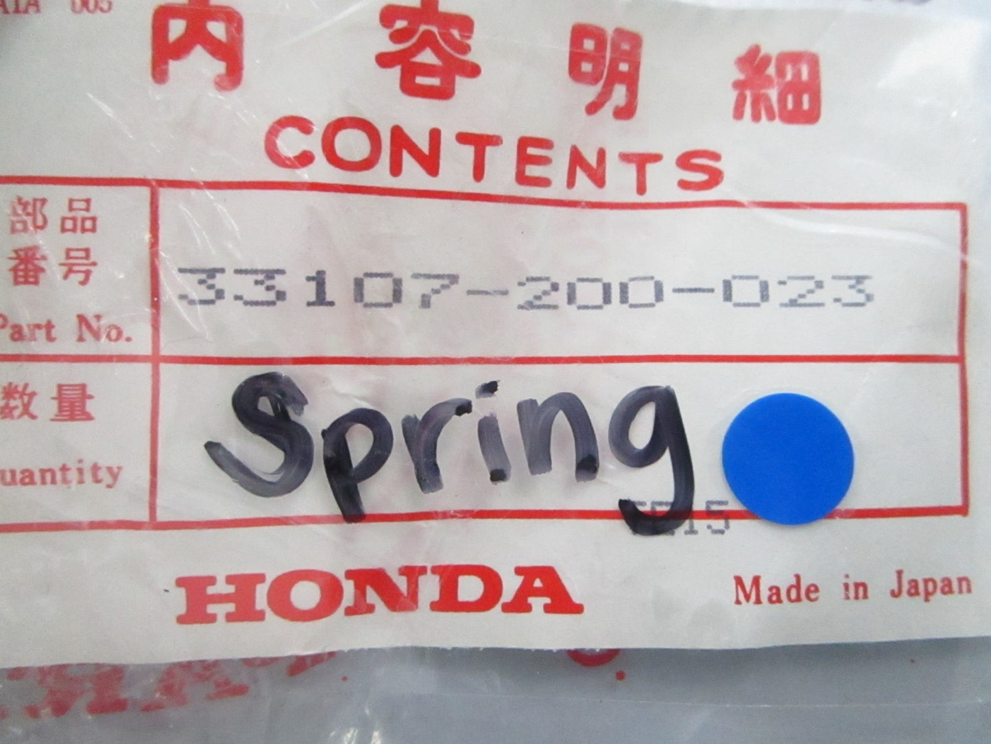 NEW OEM 33107-200-023 Honda Spring 0810