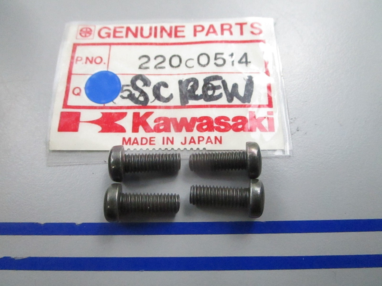 NEW OEM (LOT OF 4) Kawasaki 220C0514 Screw 0810