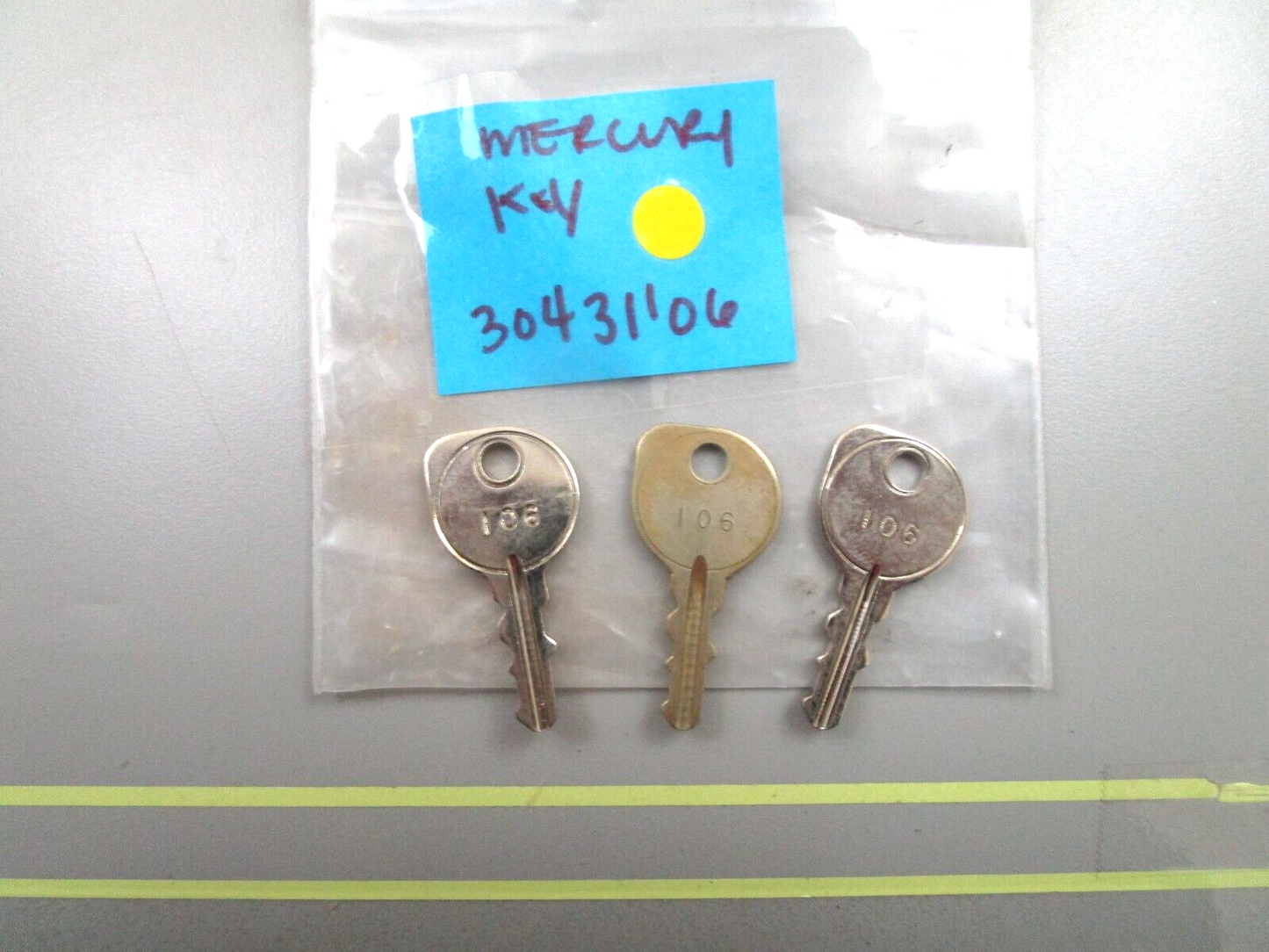 *NEW OEM* (LOT OF 3) 0750 Mercury Quicksilver KEY 30431106