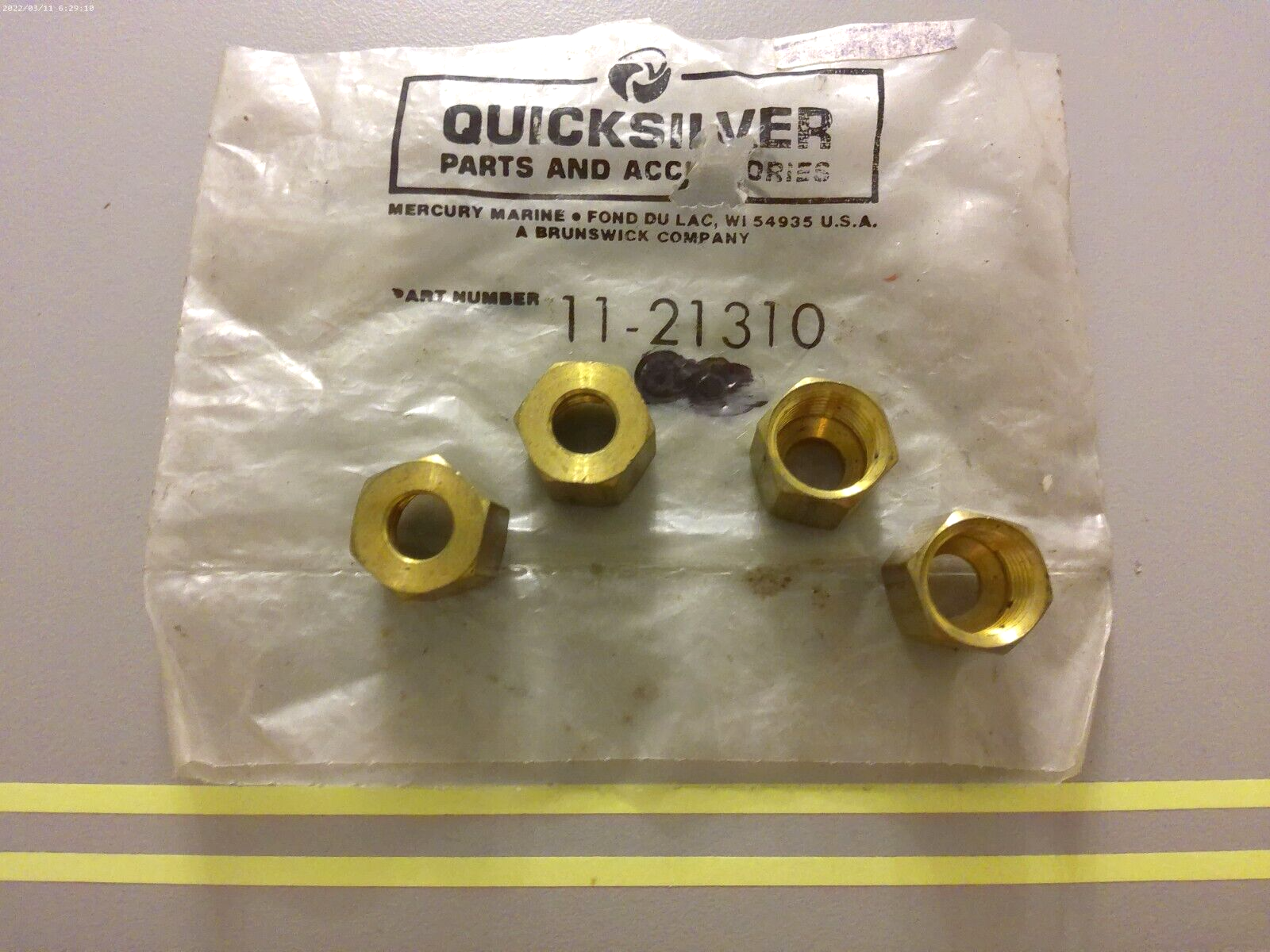 *NEW OEM* (LOT OF 4) 0810 Mercury Quicksilver Nut 11-21310