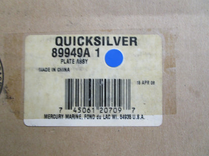 *NEW OEM* 0810 Mercury Quicksilver Plate Assembly 89949A1