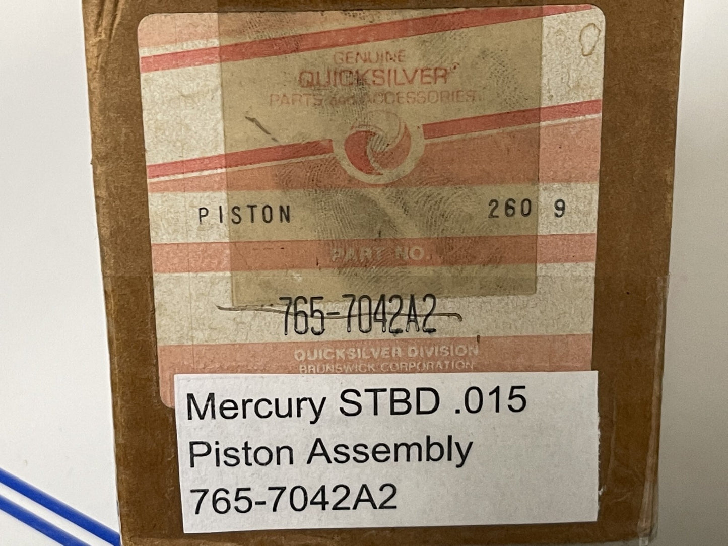 *NEW OEM* 0670 Mercury Quicksilver Piston Assembly .015 765-7042A2 765 7042A2