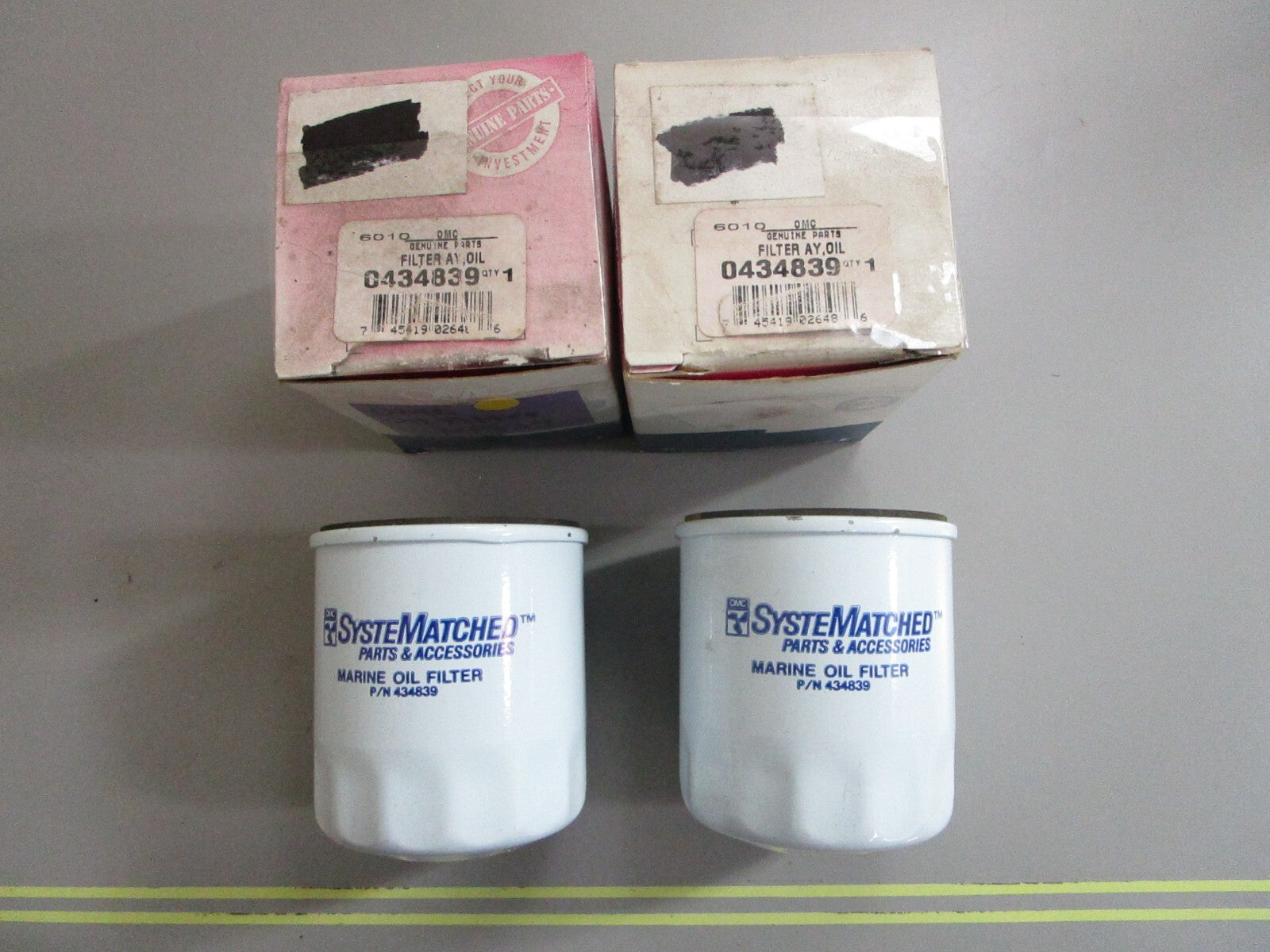 *NEW OEM* (LOT OF 2) 0820 OMC Johnson Evinrude Oil Filter 434839 0434839