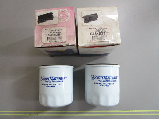*NEW OEM* (LOT OF 2) 0820 OMC Johnson Evinrude Oil Filter 434839 0434839
