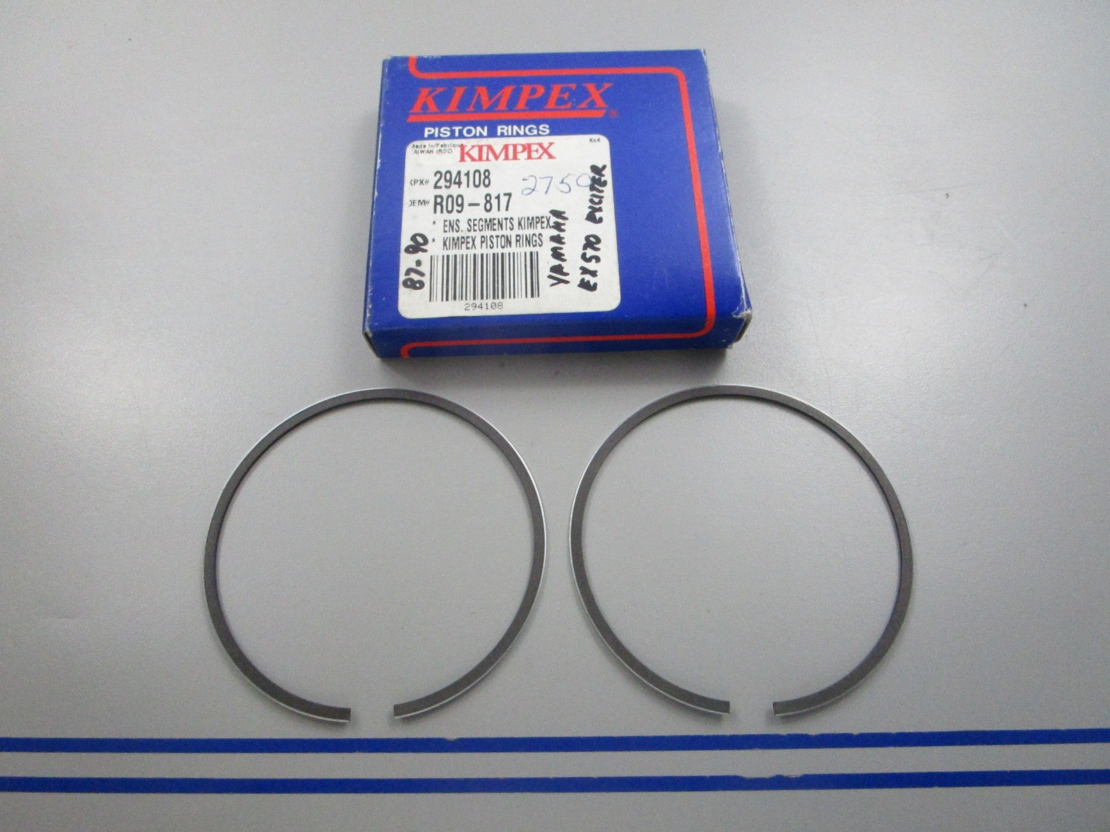 NEW 294108 Replaces: R09-817 Kimpex 2 Piston Ring Set 0810