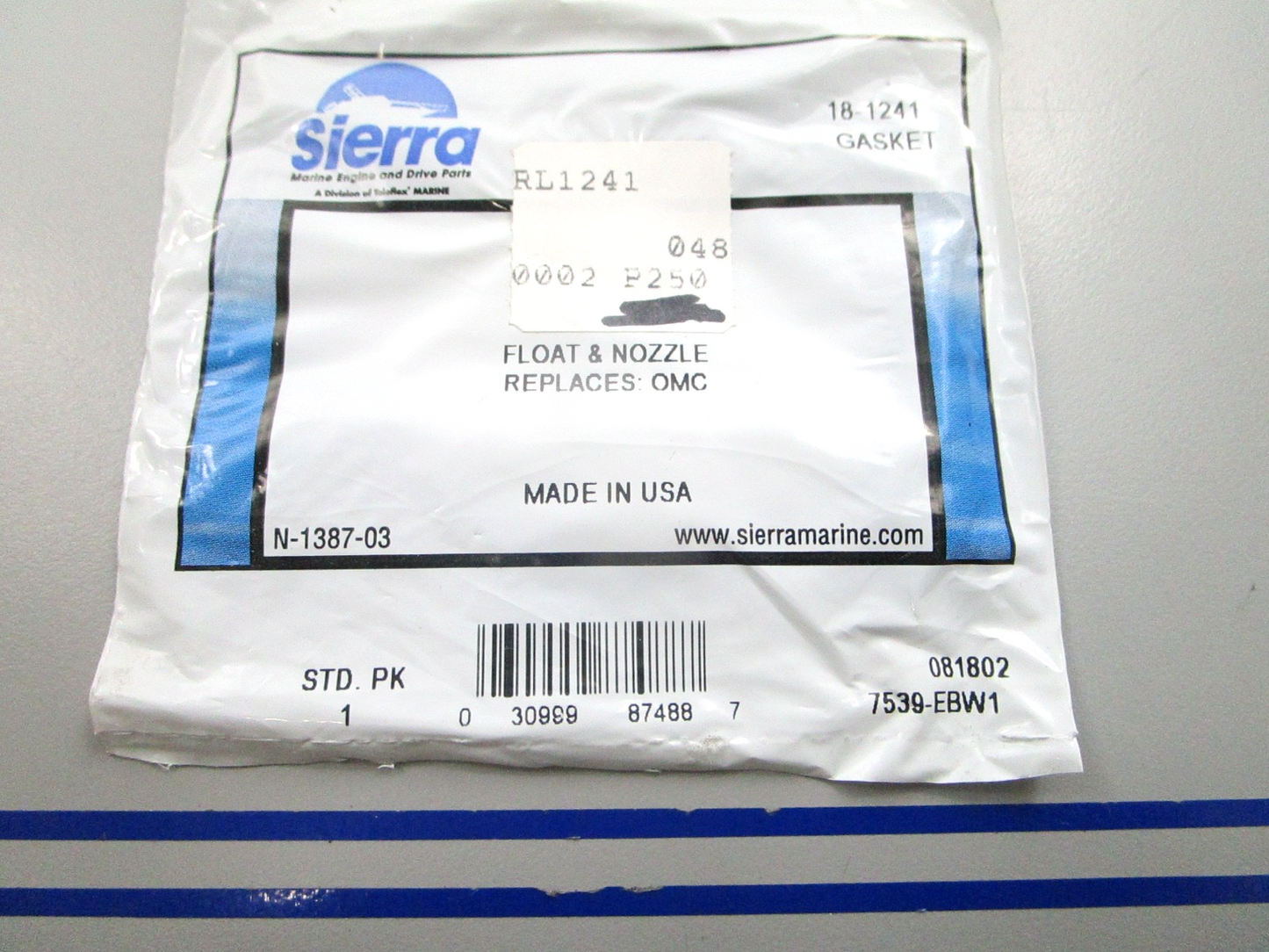 NEW Sierra 18-1241 Gasket Float & Nozzle Replaces: OMC 0810