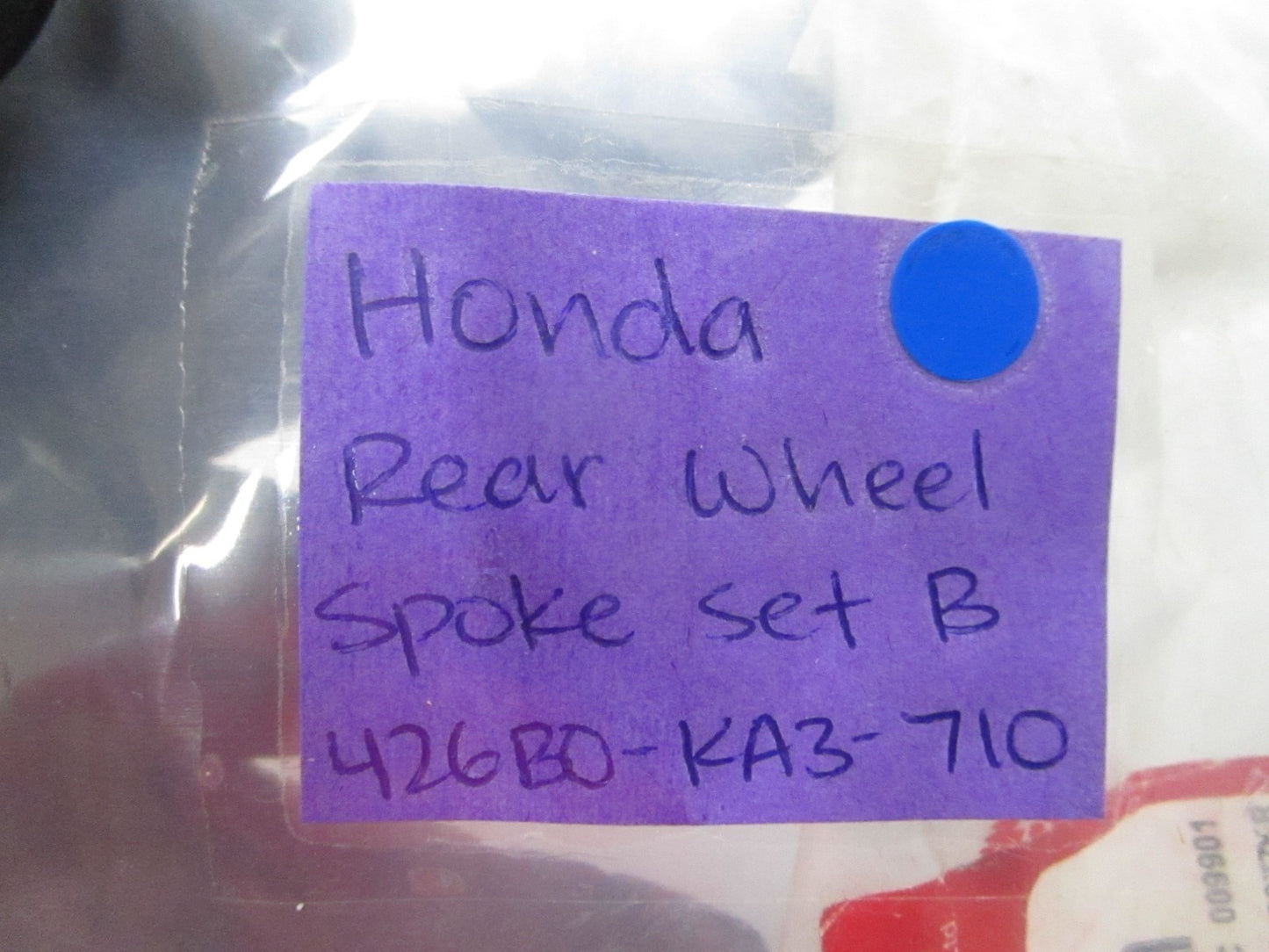 NEW OEM 426B0-KA3-710 Honda Rear Wheel Spoke Set B 0810