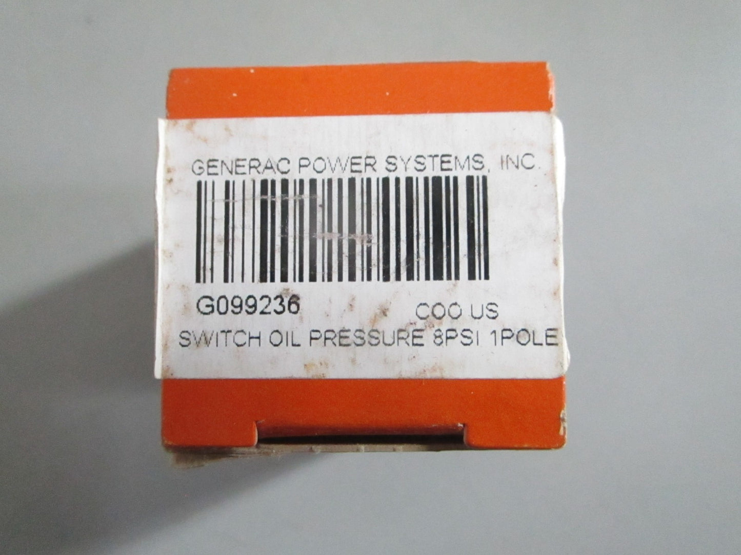 NEW OEM G099236 Generac 8PSI Oil Pressure Switch 0820