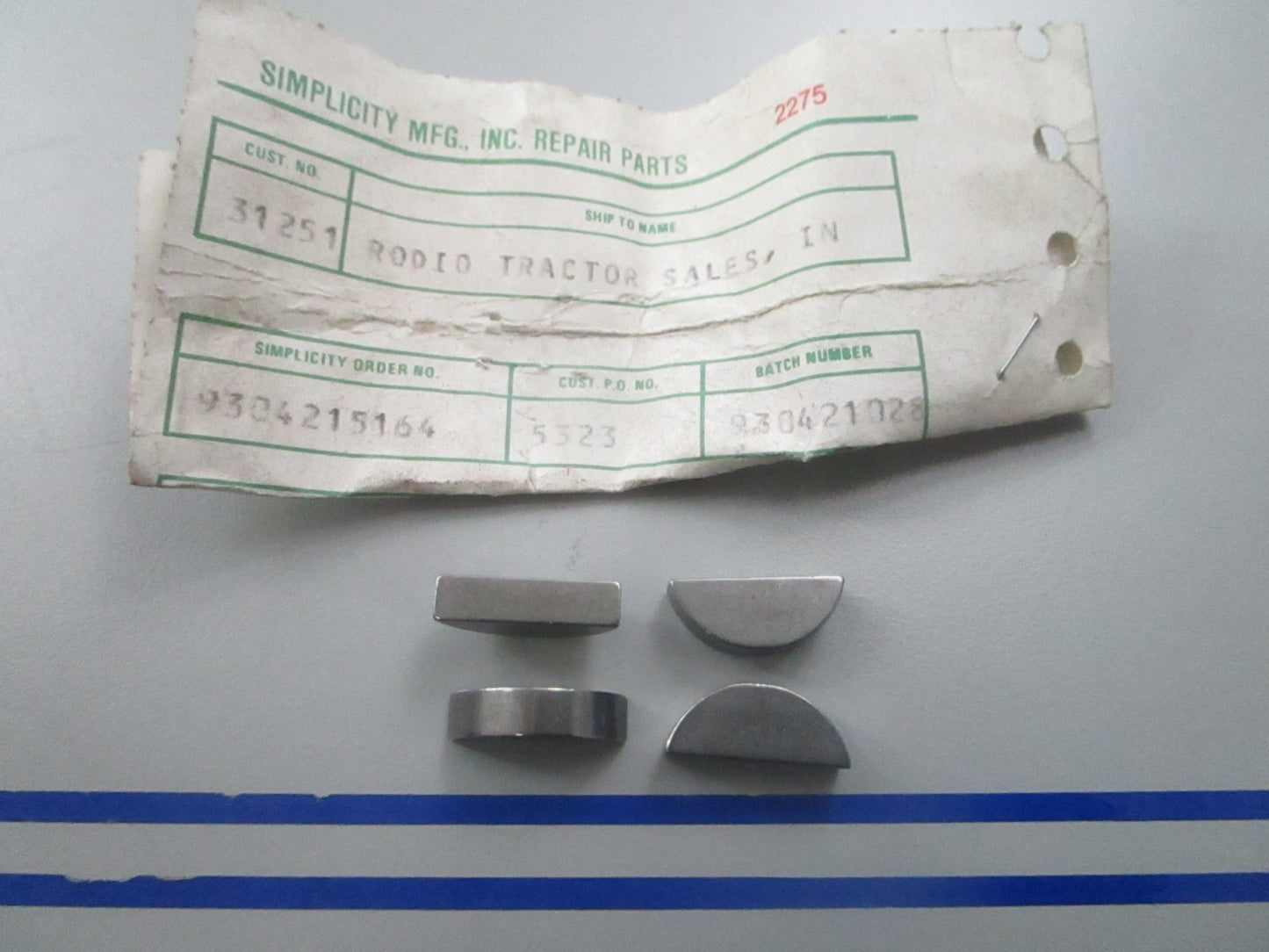 *NEW OEM* (LOT OF 4) 0810 Simplicity Woodruff Key 905123
