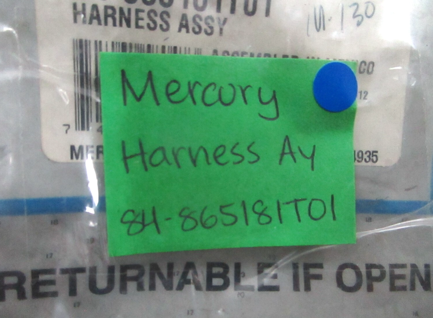 *NEW OEM* 0810 Mercury Quicksilver Harness Assembly 84-865181T01