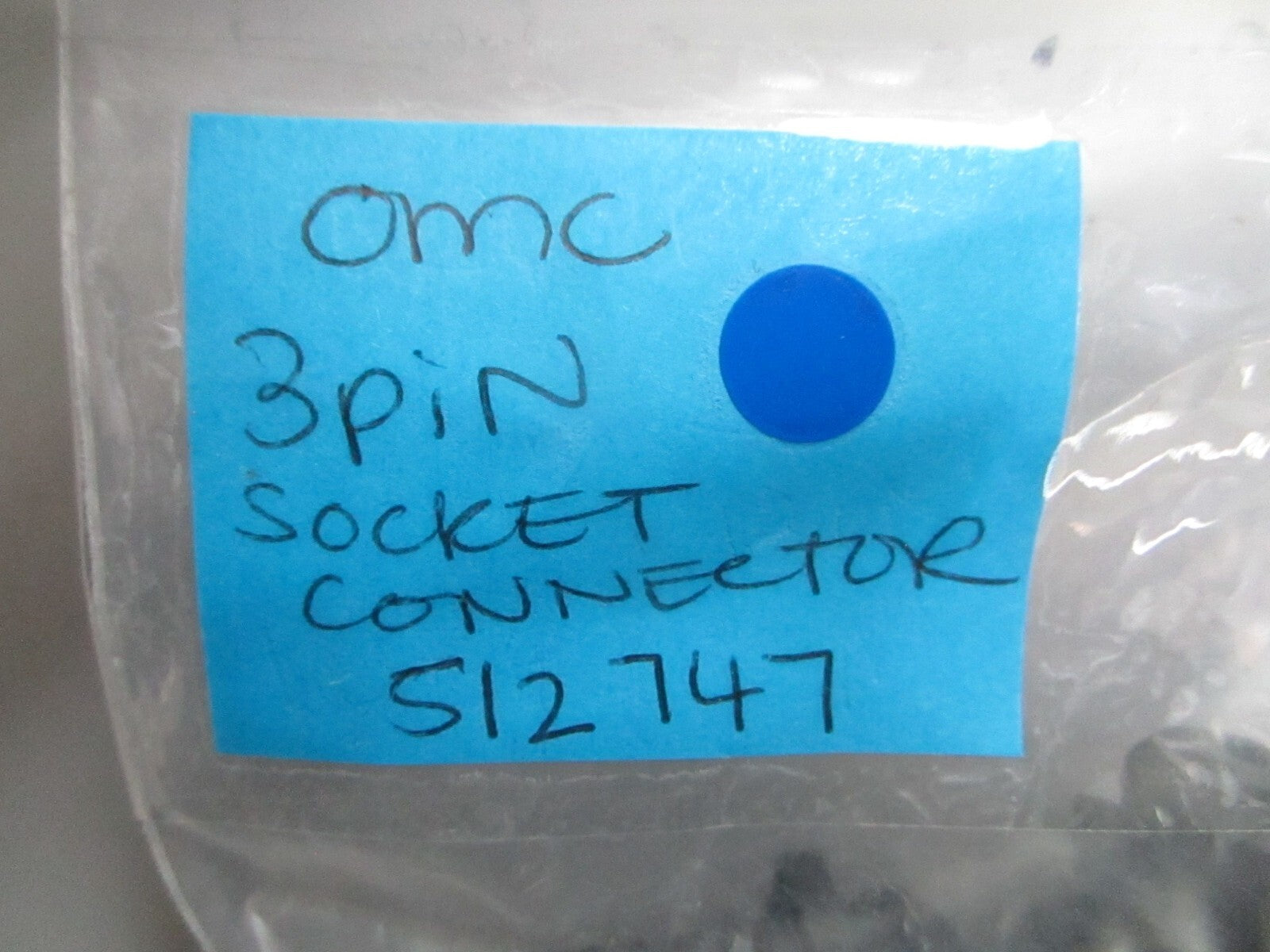 *NEW OEM* (LOT OF 2) 0770 OMC Johnson Evinrude 3 Pin Socket Connector 512747