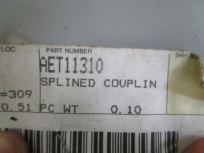 NEW OEM AET11310 John Deere Splined Coupling 0820