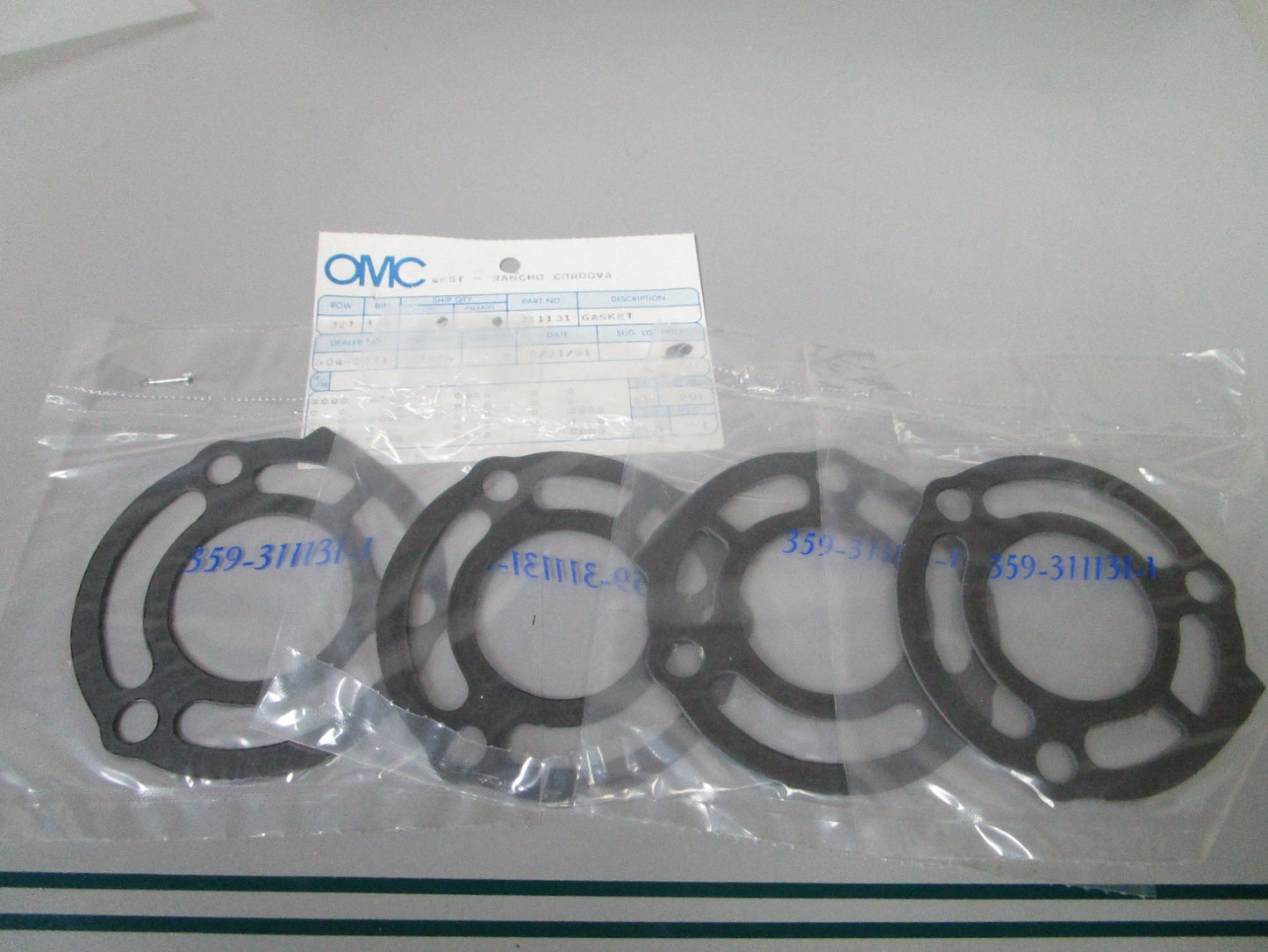 NEW OEM (LOT OF 4) 311131 0311131 OMC Johnson Evinrude End Cap Gasket 0810