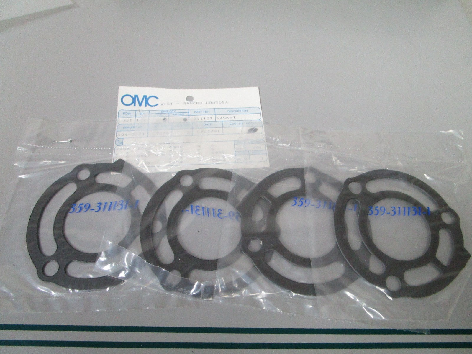 NEW OEM (LOT OF 4) 311131 0311131 OMC Johnson Evinrude End Cap Gasket 0810