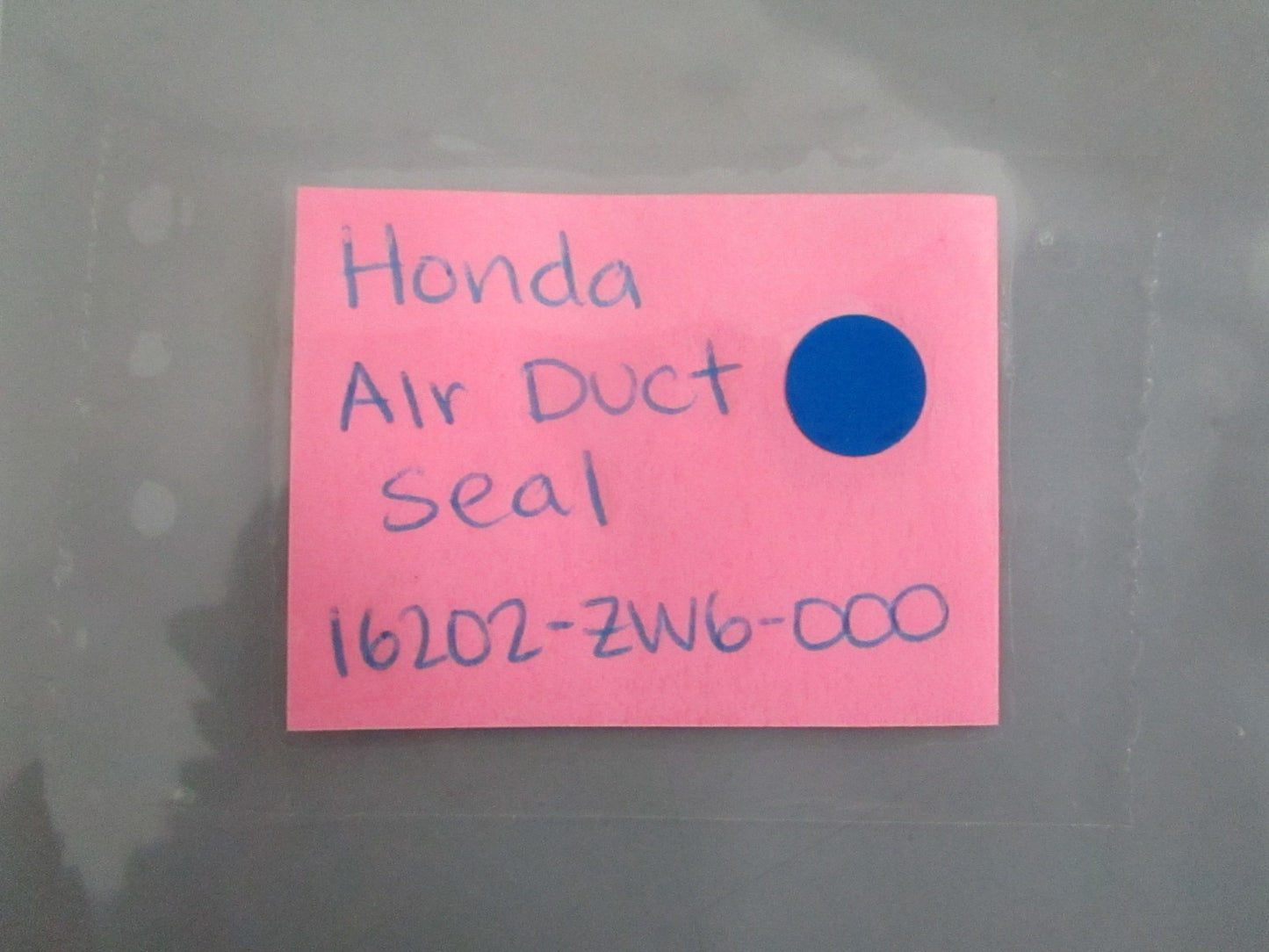 *NEW OEM* 0820 Honda Air Duct Seal 16202-ZW6-000