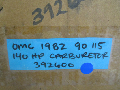 *NEW OEM* 0820 OMC Johnson Evinrude 1982 90 115 140HP Carburetor 392600 0392600