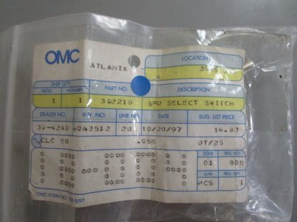 *NEW OEM* 0720 OMC Johnson Evinrude Switch 392219 0392219