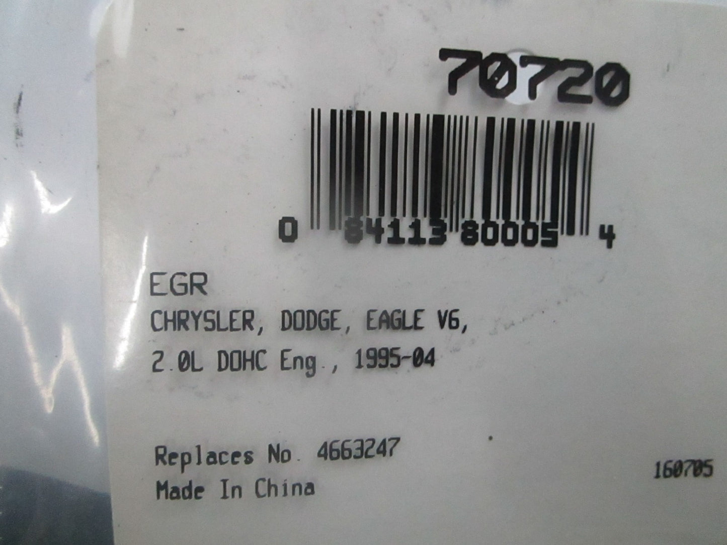 *NEW* 0810 Fel-Pro EGR Gasket 70720