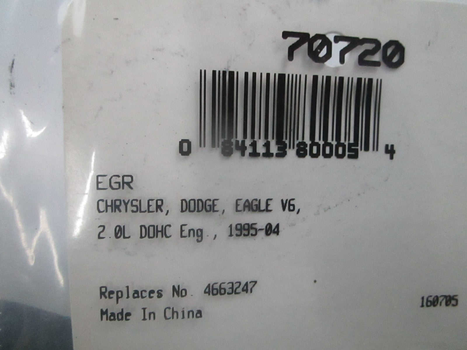 *NEW* 0810 Fel-Pro EGR Gasket 70720