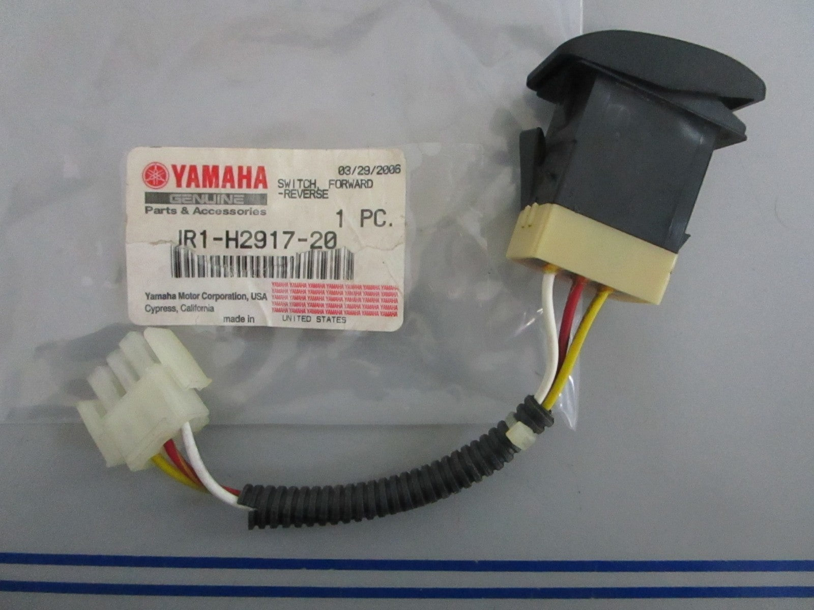 NEW OEM JR1-H2917-20-00 Yamaha Forward Reverse Switch 0820