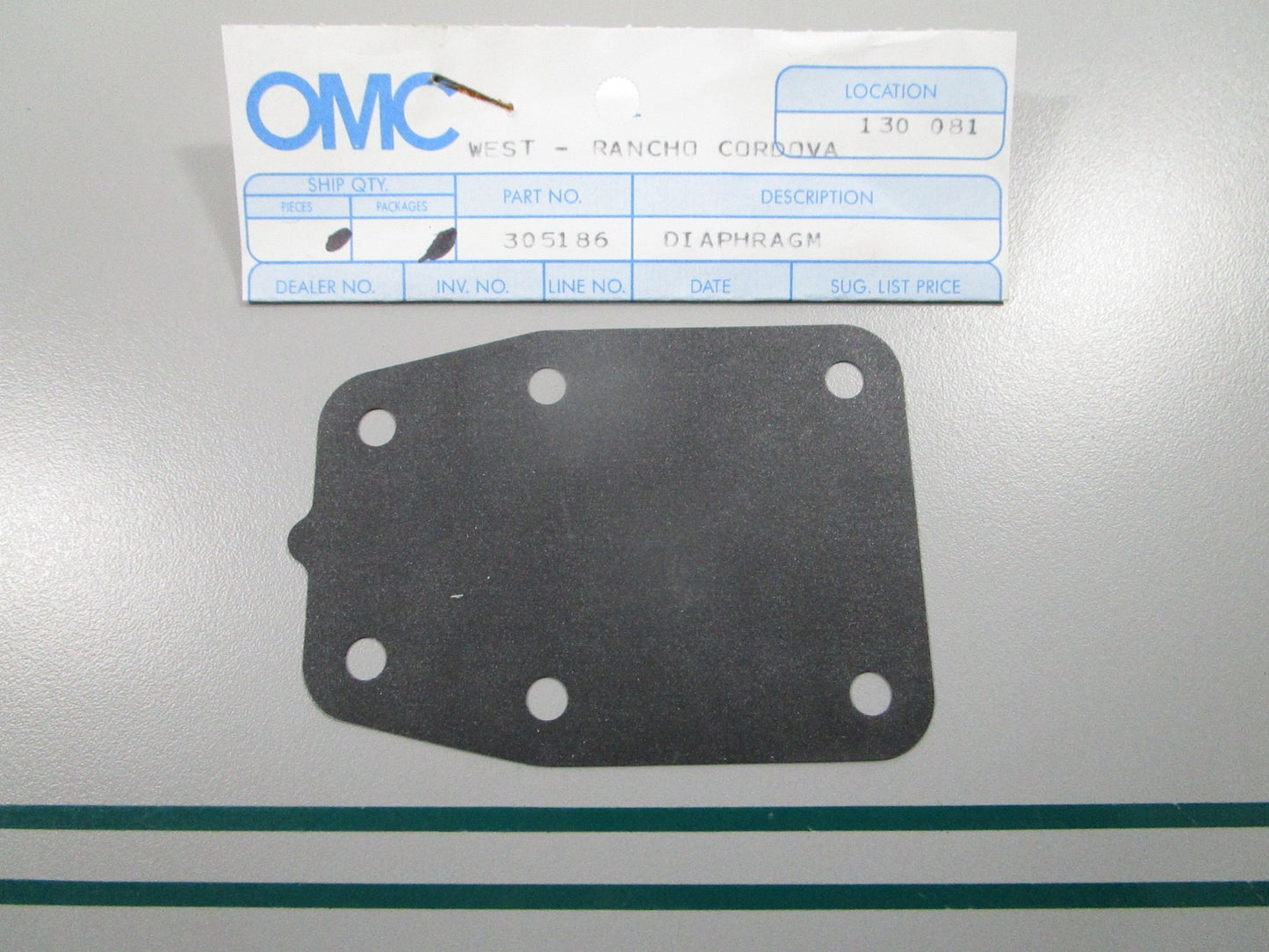 NEW OEM 305186 0305186 OMC Johnson Evinrude Diaphragm 0810