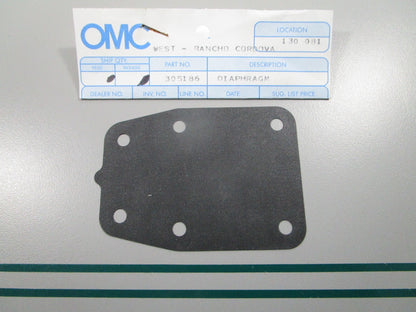 NEW OEM 305186 0305186 OMC Johnson Evinrude Diaphragm 0810