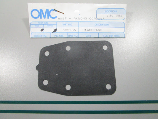 NEW OEM 305186 0305186 OMC Johnson Evinrude Diaphragm 0810