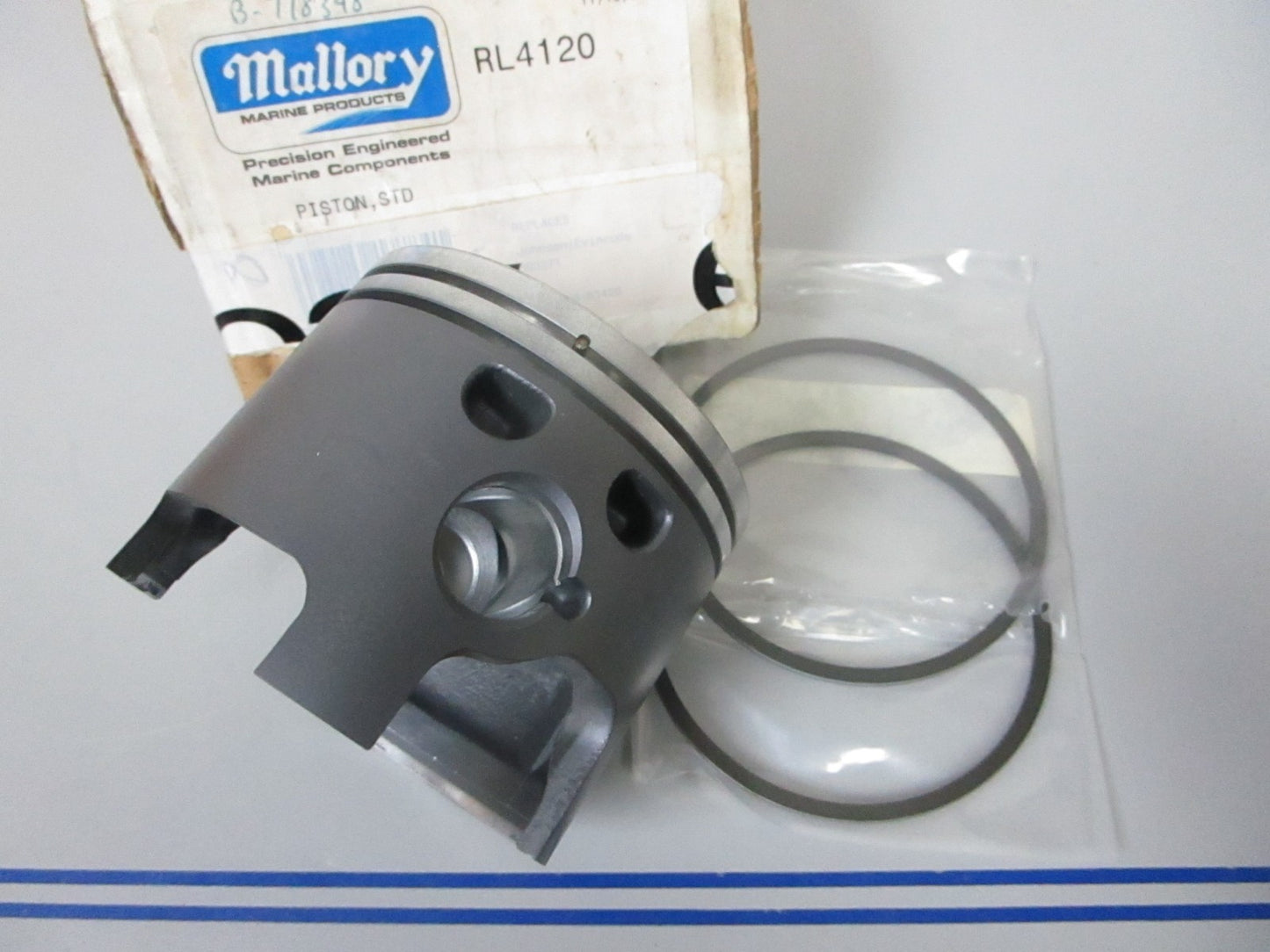 NEW RL4120 Replaces: OMC Evinrude 393271 Mallory STD Piston Kit 0720