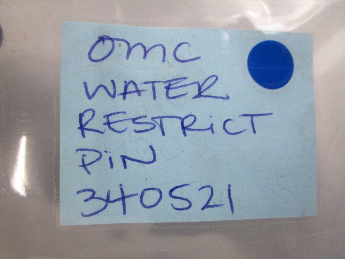 NEW OEM 340521 0340521 OMC Johnson Evinrude Water Restrict Pin 0810